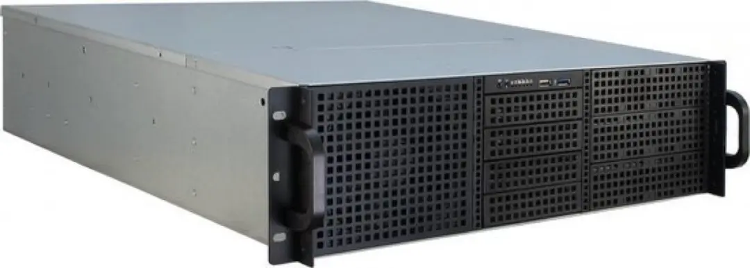 Intertech 3U-30255 Rack - 14x 2.5" + 12x 3.5" - Zwart/roestvrijstaal