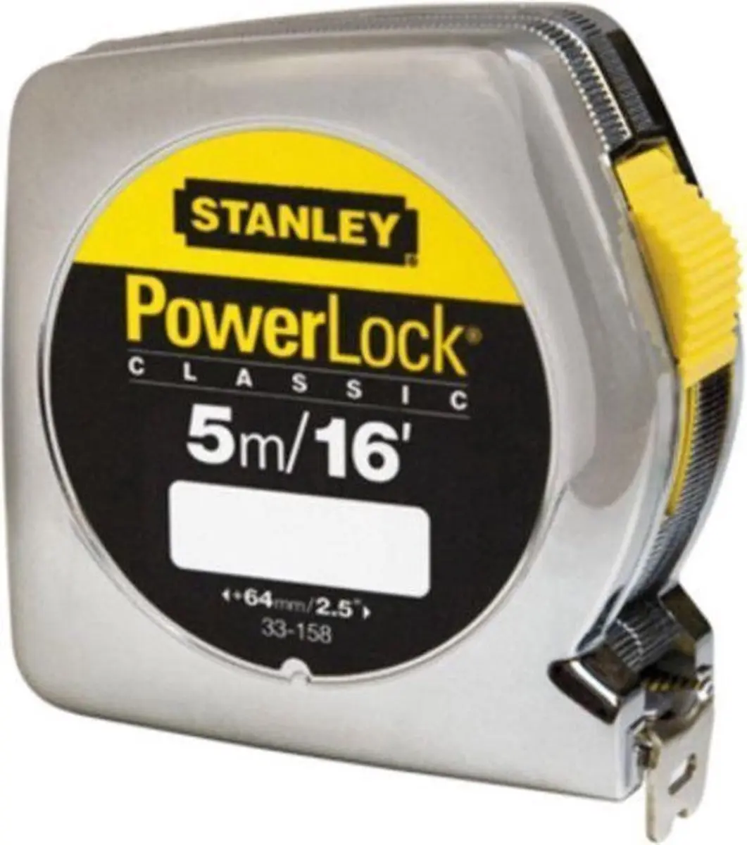 Stanley FatMax Rolbandmaat Powerlock 5m - 25mm - Verchroomd