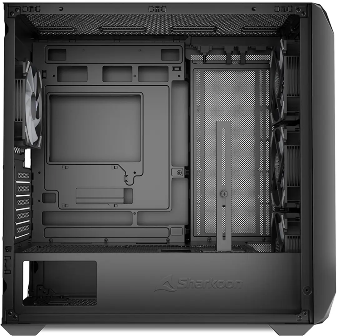 Sharkoon MK3 RGB Micro Tower - 3x 2.5" 2x 3.5" - Zwart