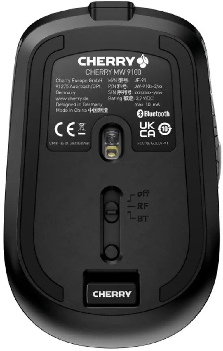 Cherry MW 9100 JW-9100-2 Ambidextrous Muis - Zwart