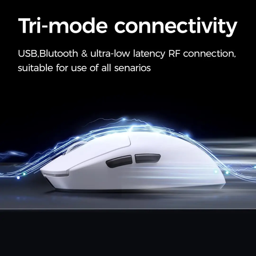 MCHOSE A7 V2 Ultra Gaming Muis - PAW 3950TI Sensor - Wit - afbeelding 6 van 6