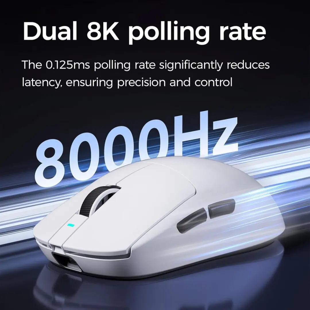 MCHOSE A7 V2 Ultra Gaming Muis - PAW 3950TI Sensor - Wit