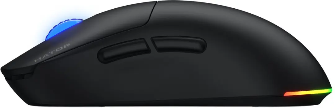 Hator Quasar 3 HTM730 Gaming Muis - Ambidextrous - 12.000 DPI - Zwart