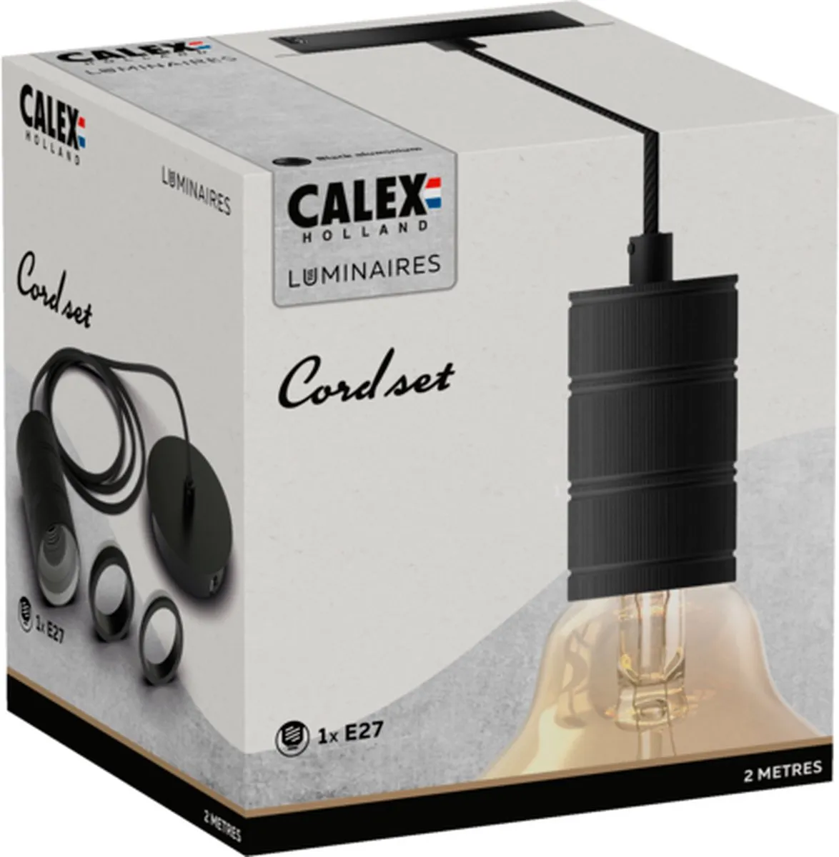 Calex Retro Pendellamp E27 - Zwart