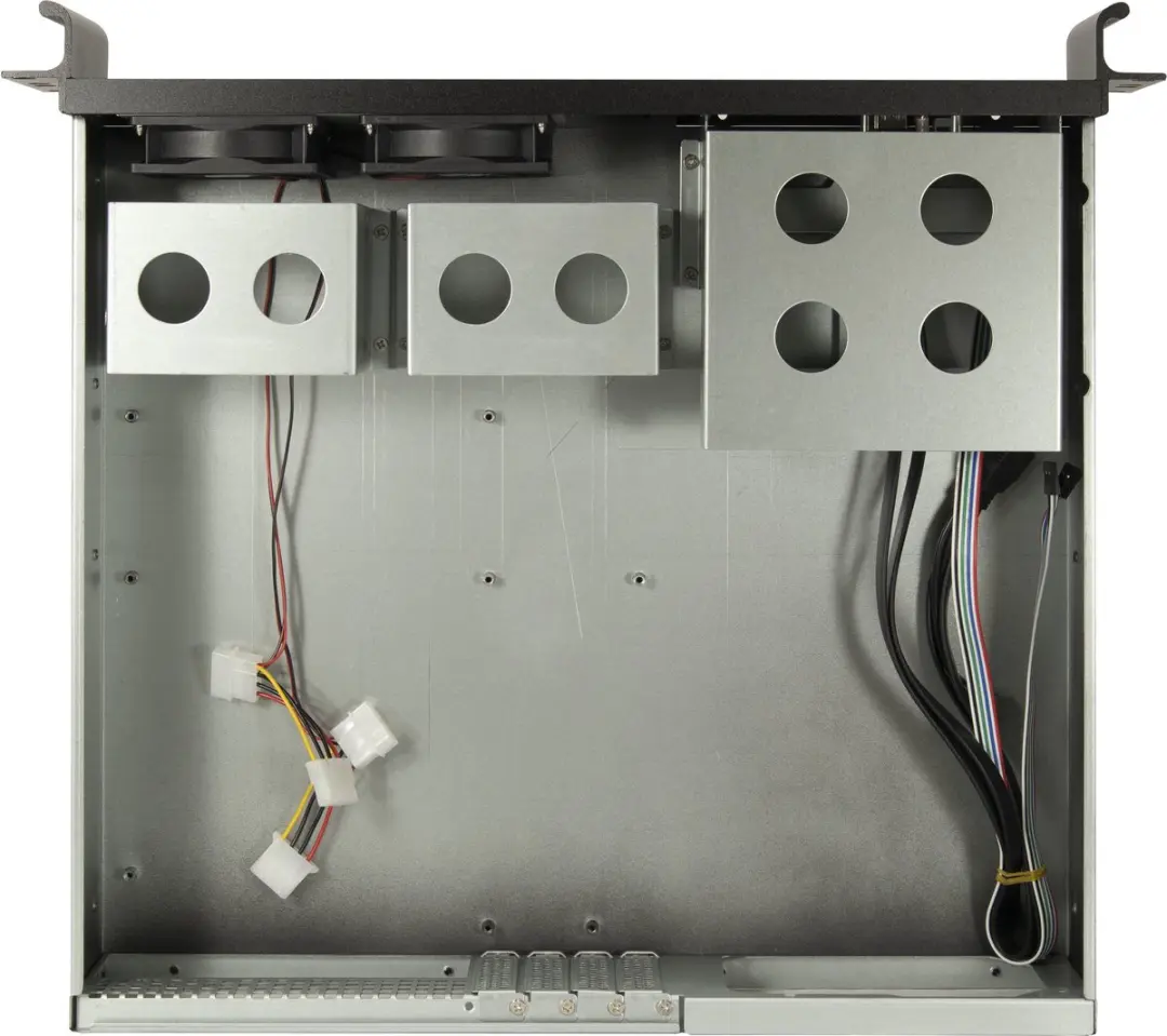 Intertech 2U-K-240L Rack - 2x 2.5" 4x 3.5" 1x 5.25" - Zwart
