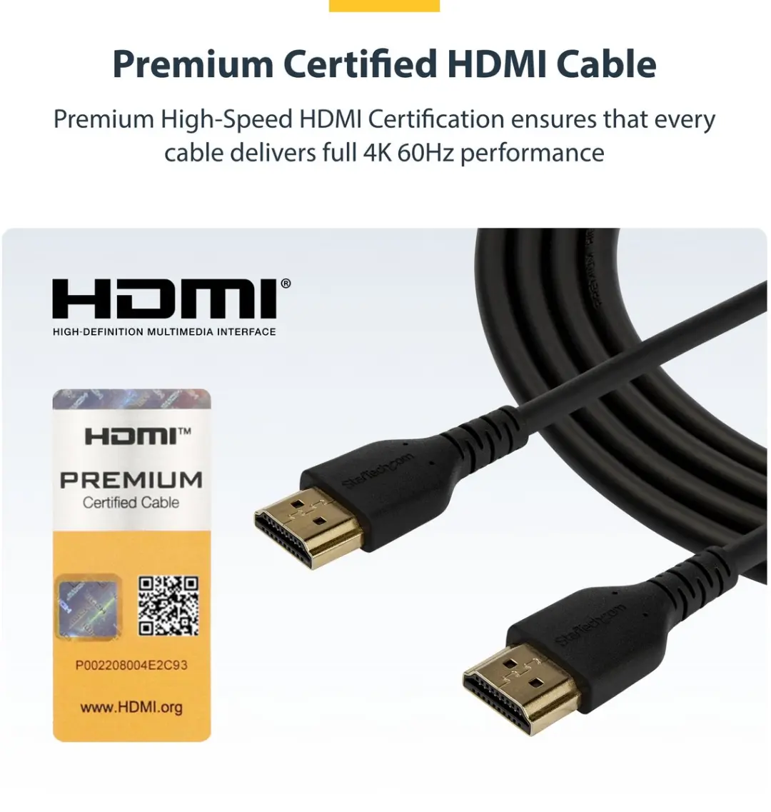 Startech RHDMM150CMP HDMI 2.0 Kabel 1,5m - Zwart
