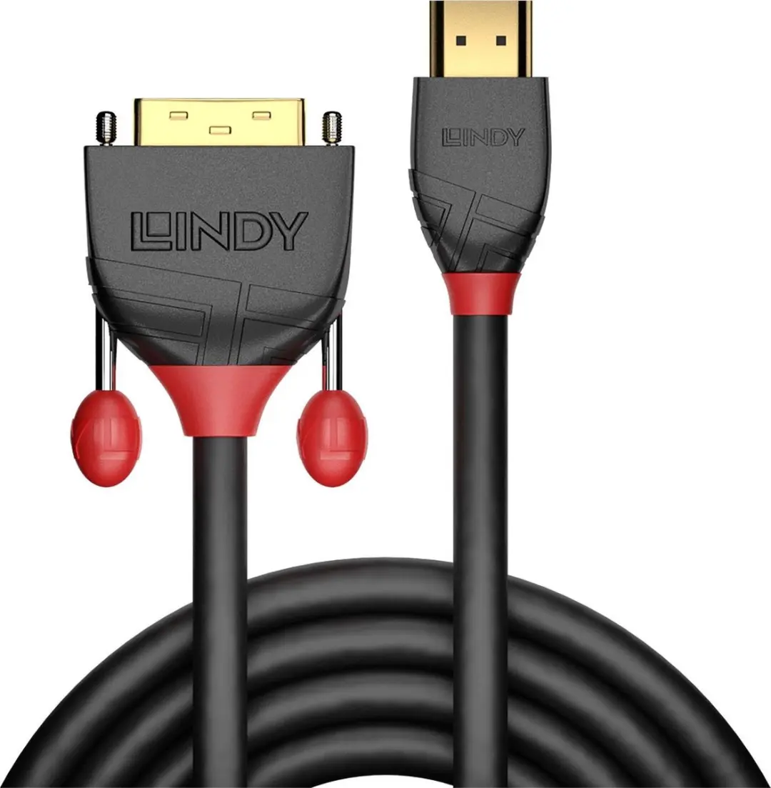 Lindy 36273 HDMI naar DVI Adapterkabel 3m - Zwart
