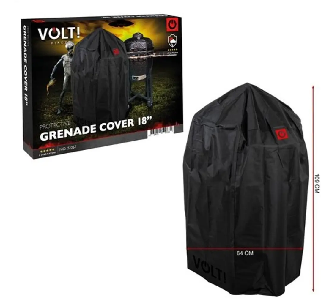 VOLT Regenhoes Kamado 18" - 70cm Ø - 90cm - Zwart