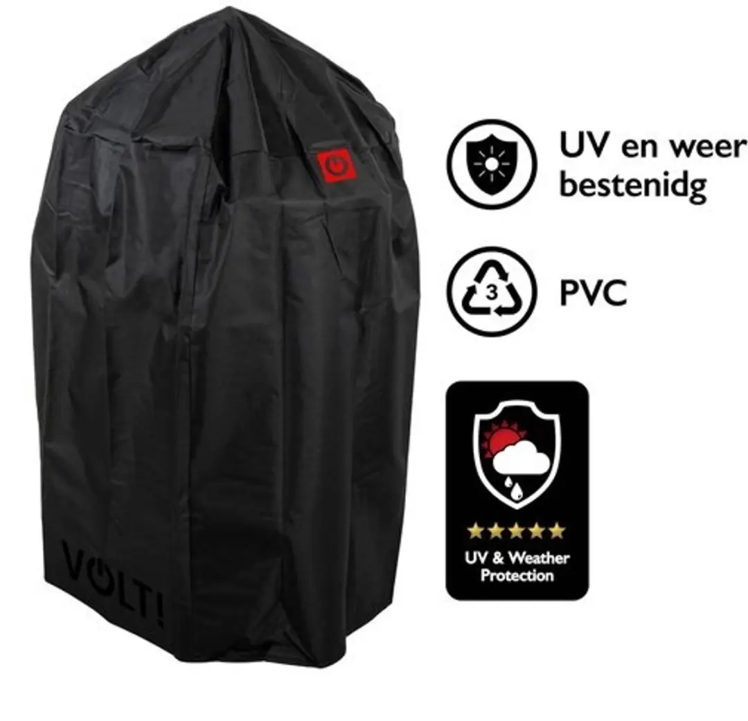 VOLT Regenhoes Kamado 18" - 70cm Ø - 90cm - Zwart