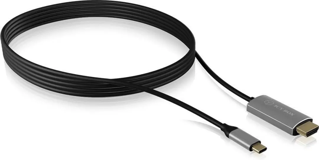 Icy Box IB-CB020-C USB-C naar HDMI Adapter - Zwart