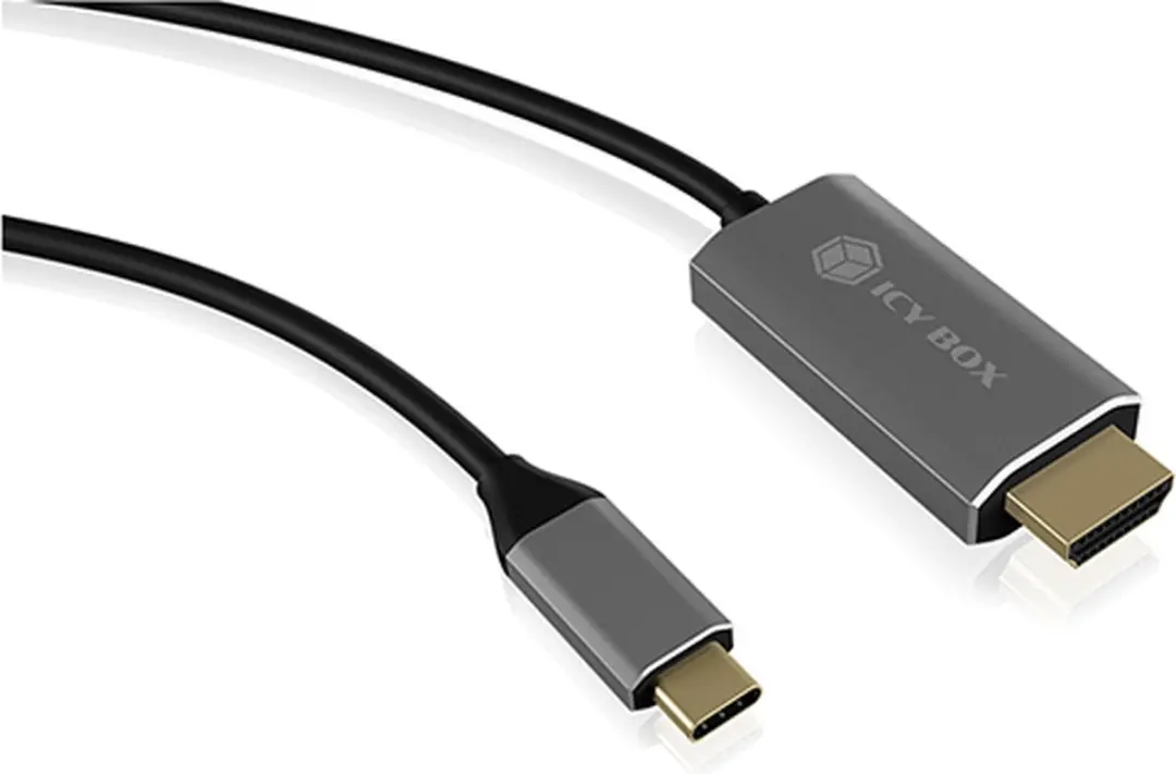 Icy Box IB-CB020-C USB-C naar HDMI Adapter - Zwart