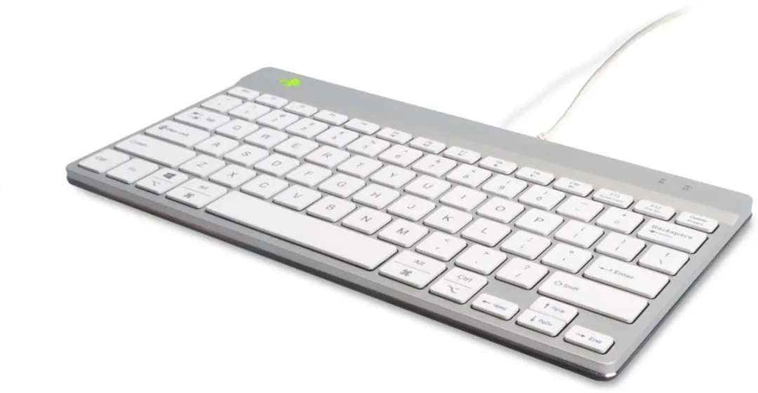 R-Go Compact Break Toetsenbord - US QWERTY Wit