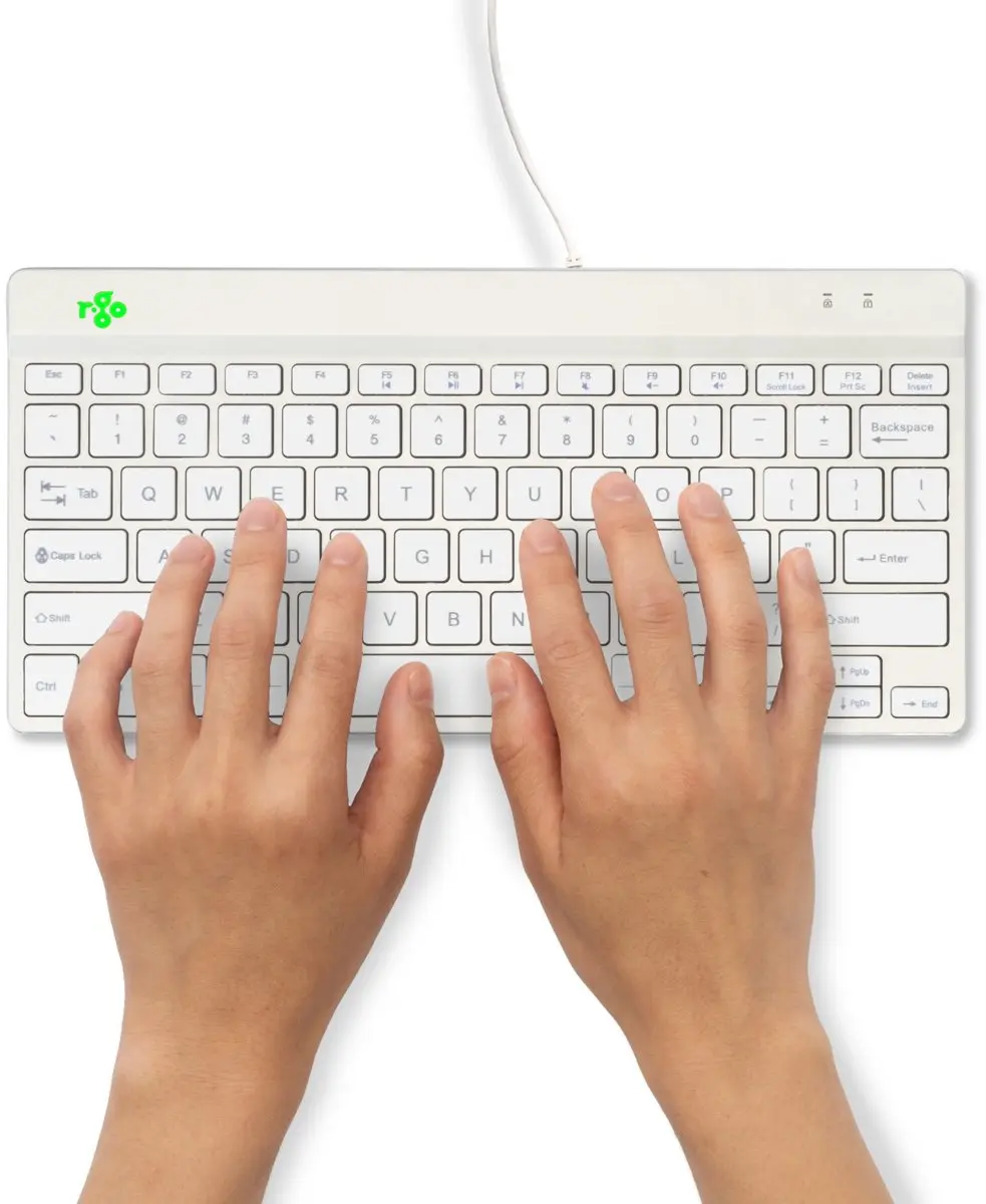 R-Go Compact Break Toetsenbord - US QWERTY Wit