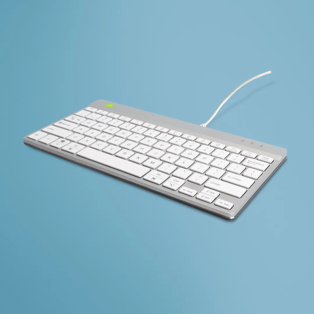 R-Go Compact Break Toetsenbord - US QWERTY Wit
