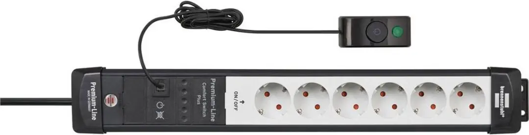 Brennenstuhl Premium-Line Comfort Switch Plus Stekkerdoos 6-voudig - 3m