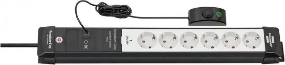 Brennenstuhl Premium-Line Comfort Switch Plus Stekkerdoos 6-voudig - 3m
