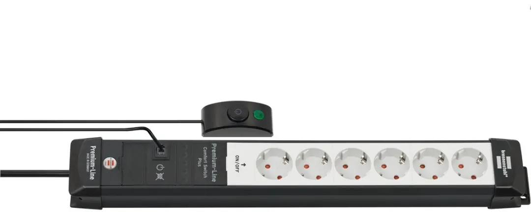 Brennenstuhl Premium-Line Comfort Switch Plus Stekkerdoos 6-voudig