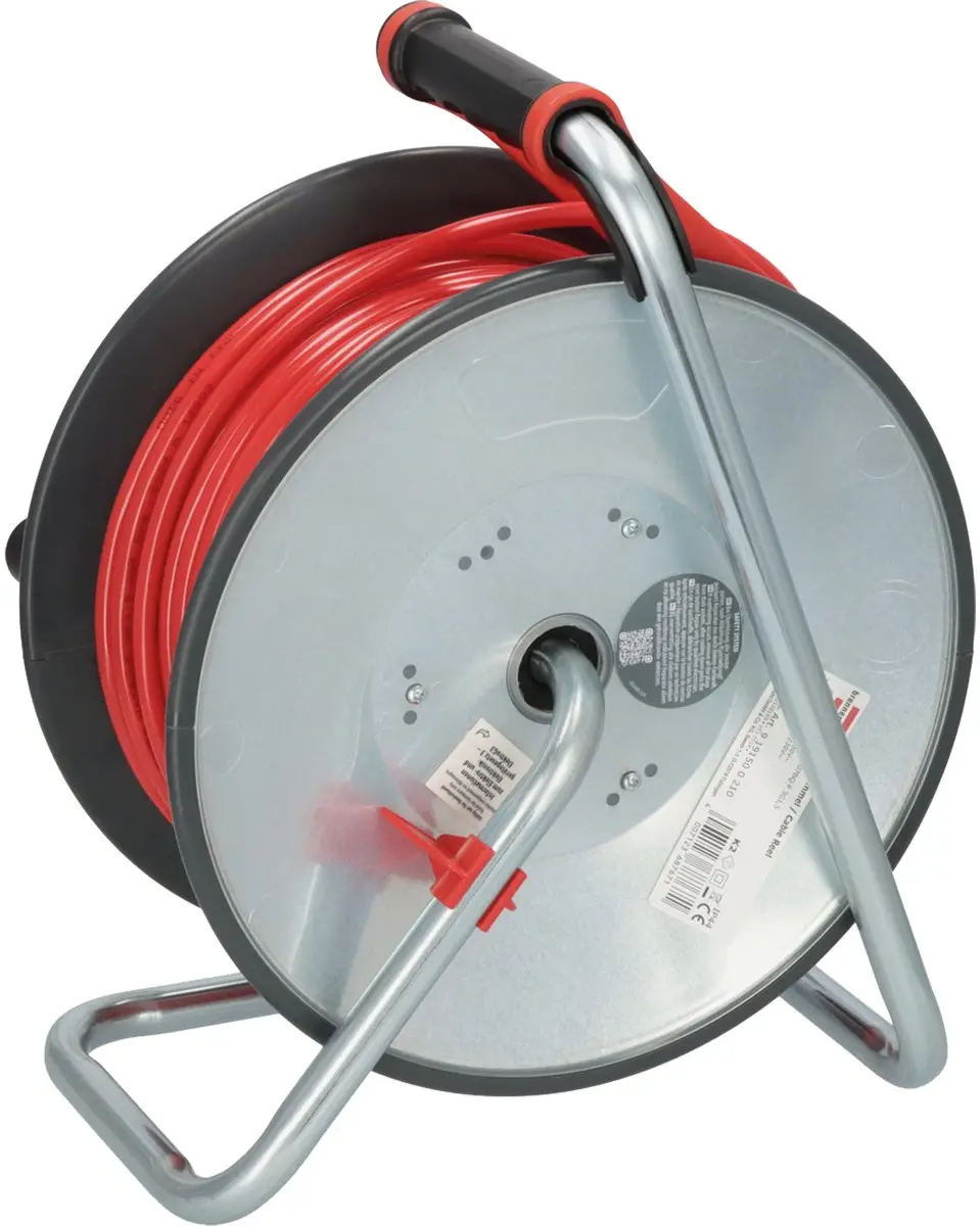 Brennenstuhl Bouwkabelhaspel 4-voudig H07BQ-F 3x1.5mm 50m - Rood