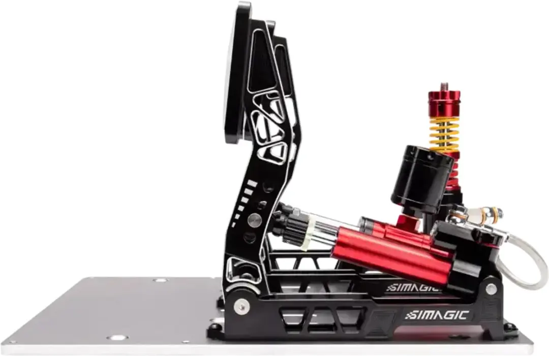 SIMAGIC P2000-R Gaming Pedalen - Hydraulisch Driepedaalensysteem - Zwart/Rood/Zilver