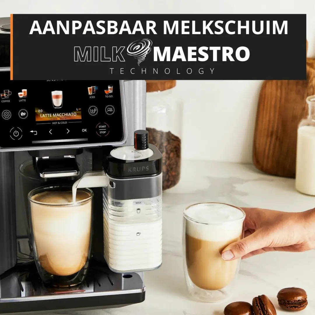 Krups Sensation Elite EA918GE0 Koffiemachine - 1450W - Aluminium - afbeelding 5 van 6