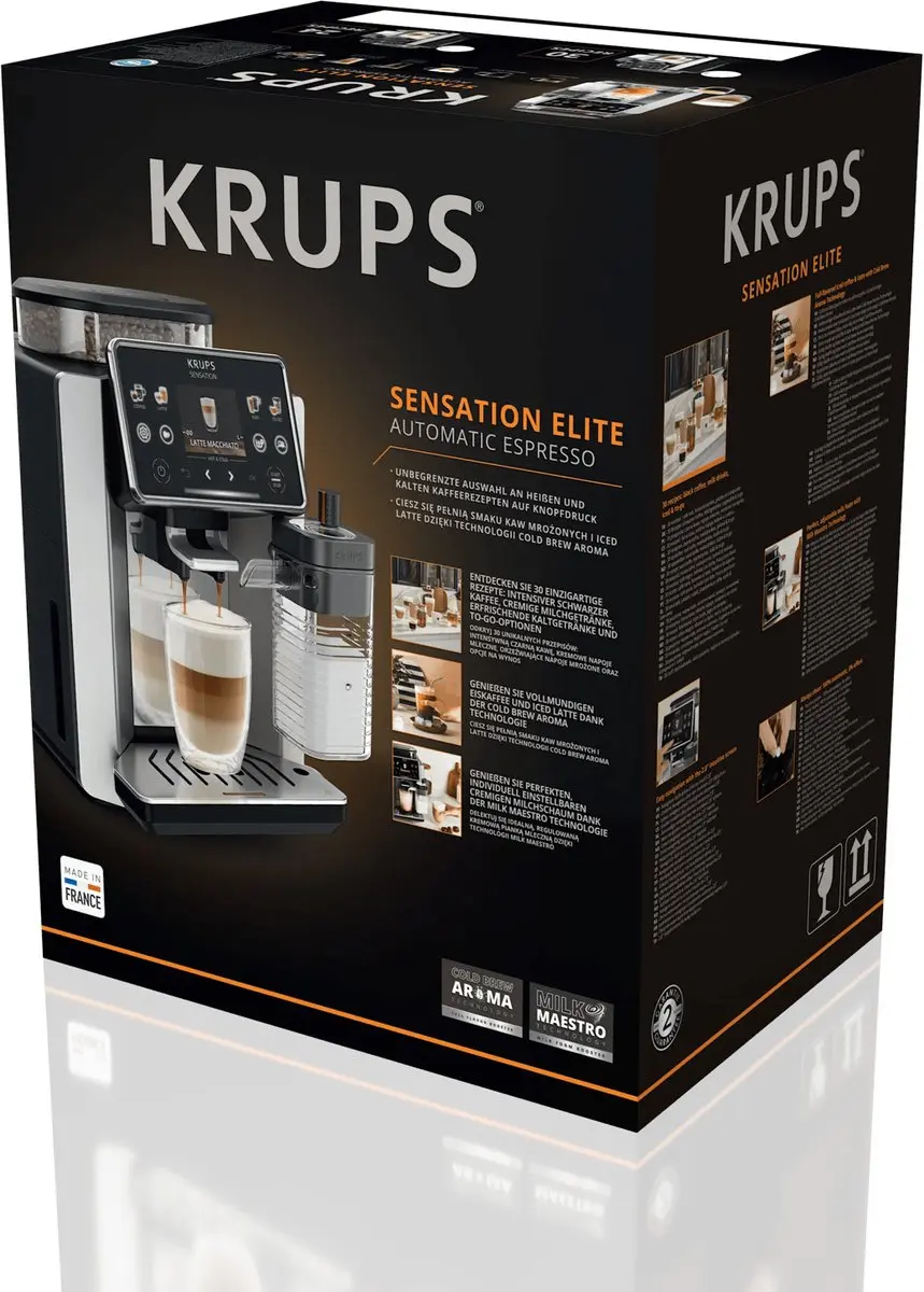 Krups Sensation Elite EA918GE0 Koffiemachine - 1450W - Aluminium - afbeelding 4 van 6