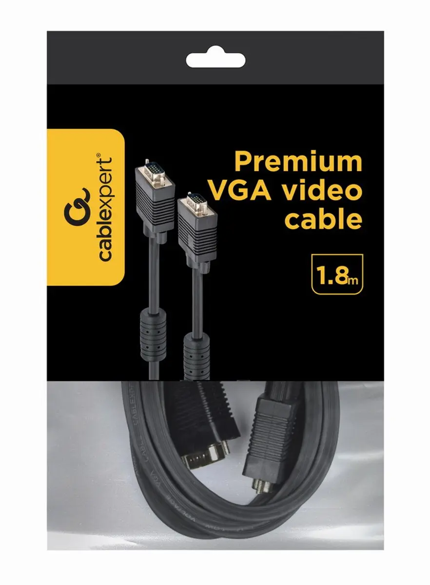 Cablexpert Gembird CC-PPVGA-6B VGA-kabel 1.8m - Zwart