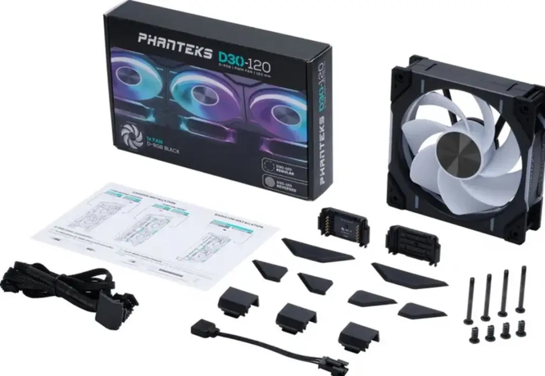 Phanteks PH-F120D30R D-RGB Ventilator 120mm - Zwart
