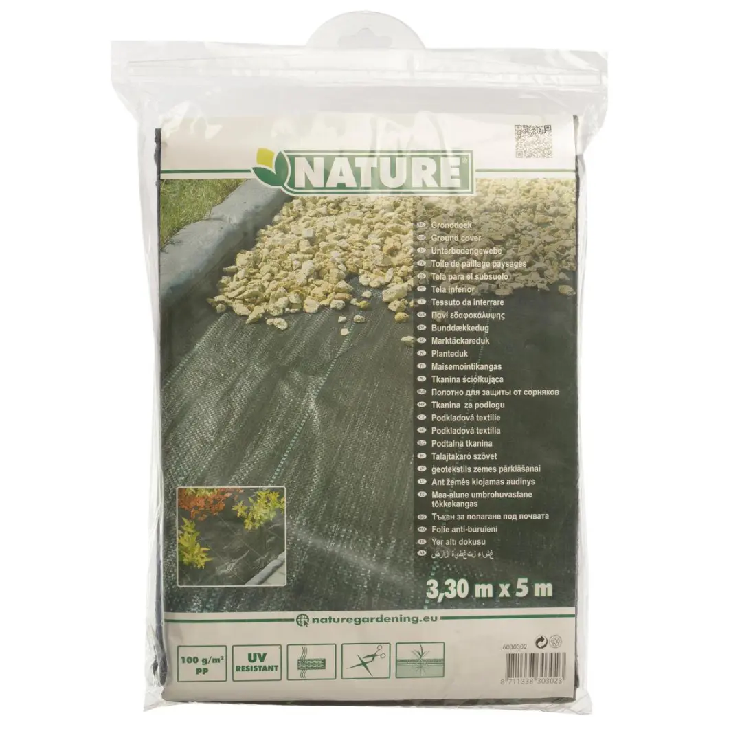 Nature Gronddoek 3,3x5m 100g/m² - Anti-worteldoek Zwart - afbeelding 6 van 6