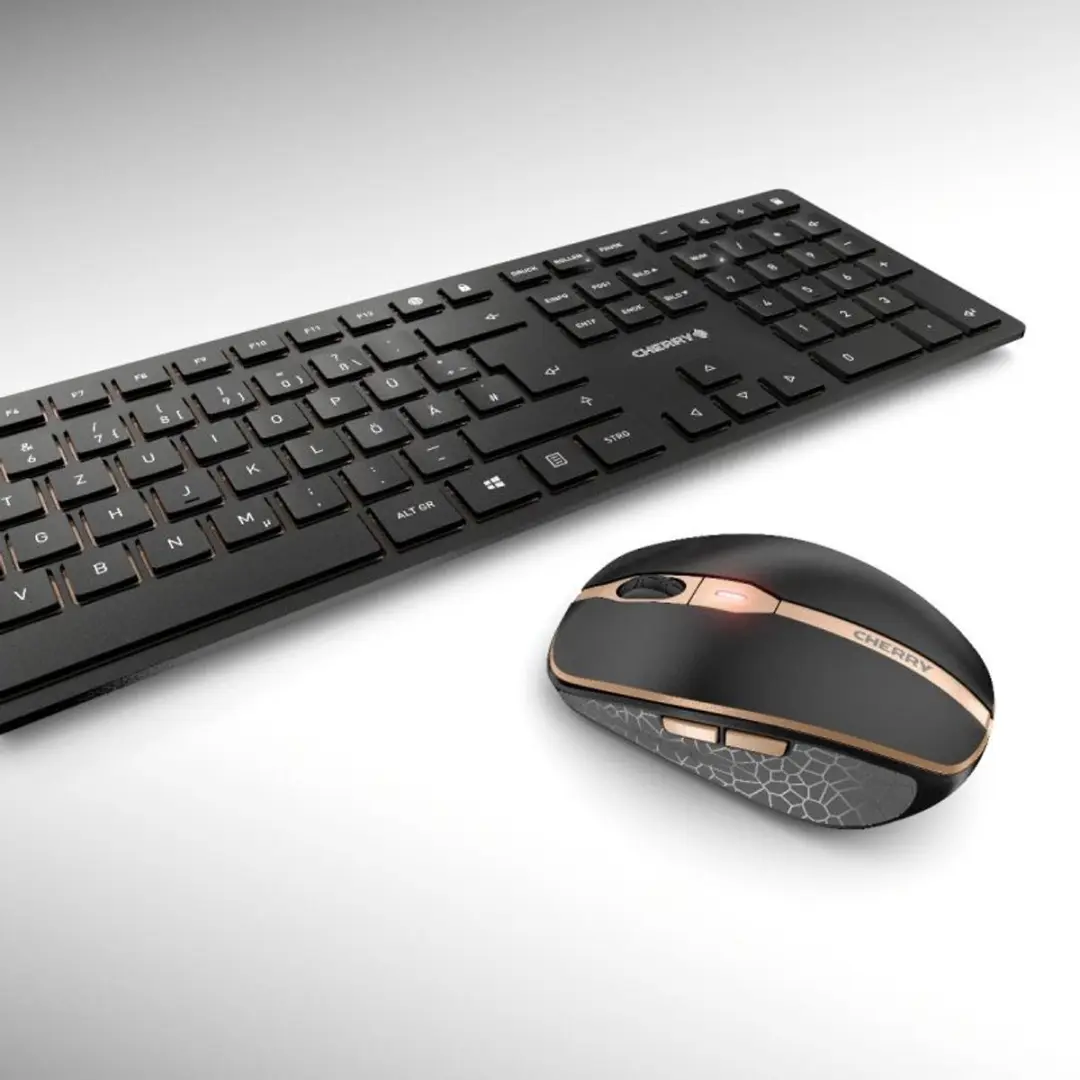 Cherry DW 9000 Slim JD-9000EU-2 Toetsenbordset - Draadloos 2.4GHz/Bluetooth - Zwart