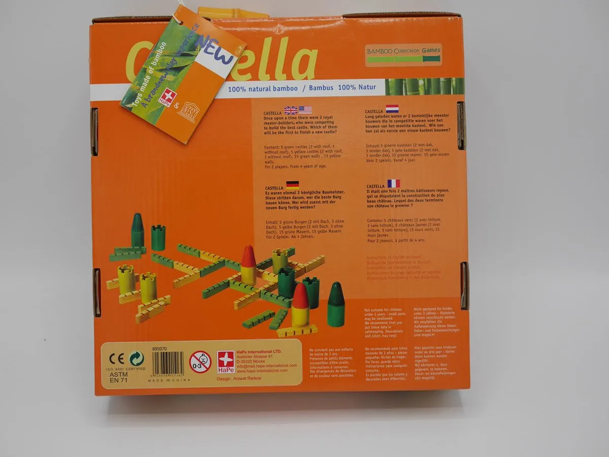 Hape Castella Bamboe Spel - 2 Spelers - Multicolor