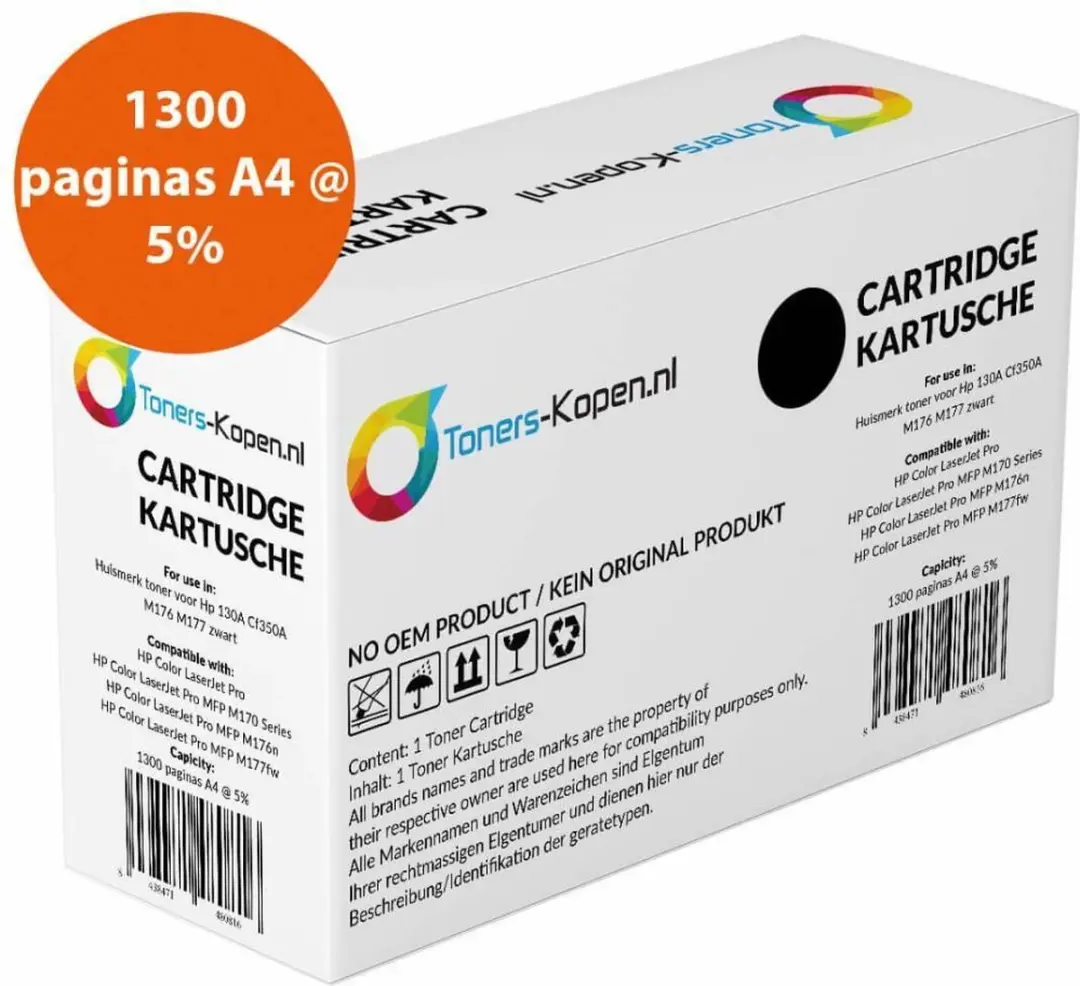 HP CF350A Toner Zwart - 1300 Pagina's