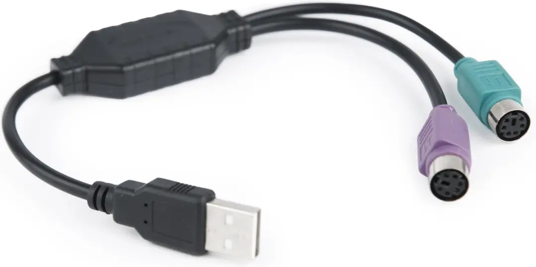Cablexpert USB-A naar 2x Mini DIN 6 PS/2 Adapter
