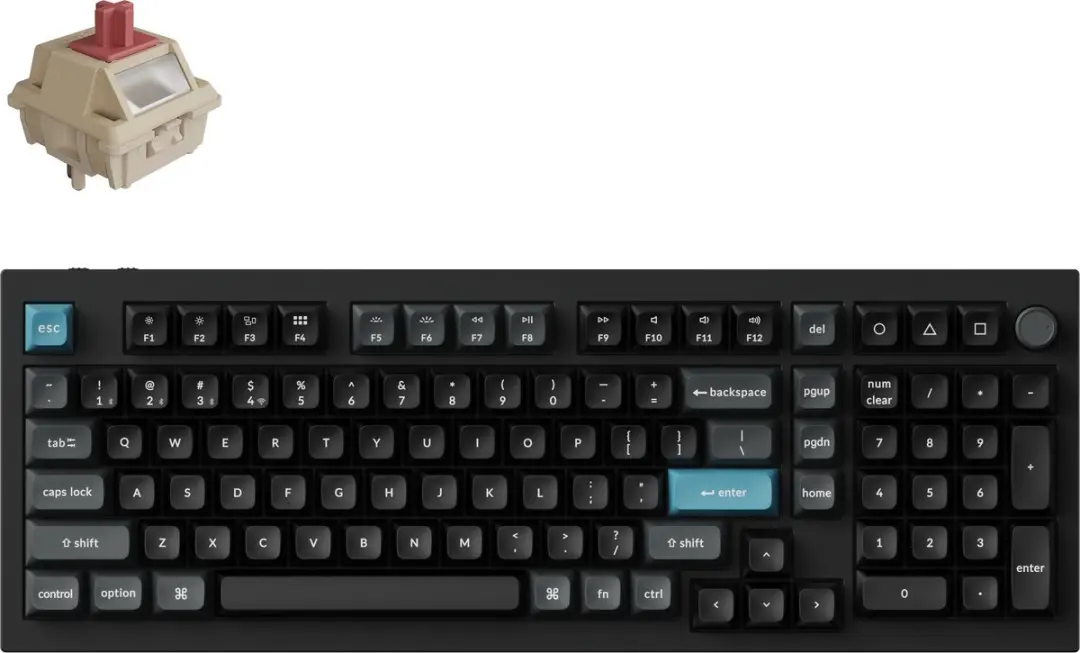 Keychron Q5 Ultra Q5U-M1 Mechanisch Toetsenbord - Rode Switch - Zwart