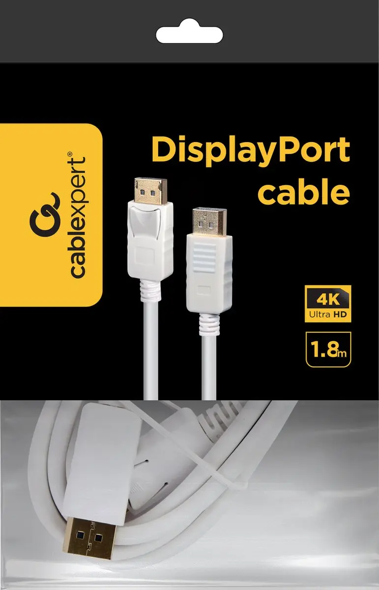 Cablexpert DisplayPort Kabel 4K 1,8m - Wit