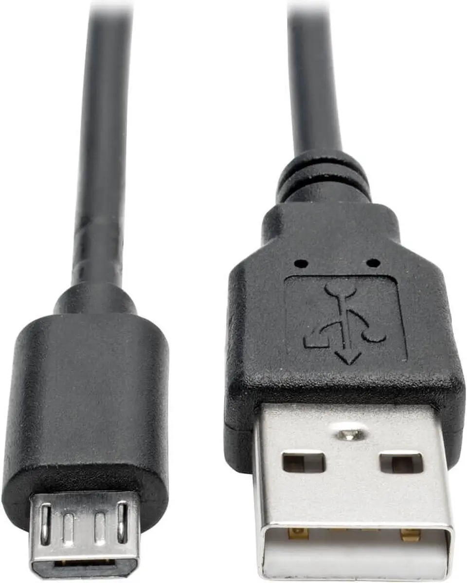 Tripp Lite U050-003-COIL USB 2.0 A naar Micro-B Kabel - 3 ft - Zwart