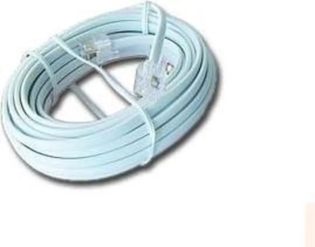 Cablexpert Telefoonsnoer 6P4C RJ11 3m - Wit