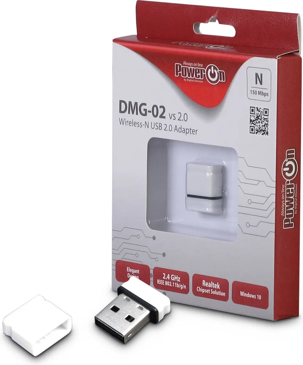 Intertech DMG-02 Wi-Fi USB Adapter 150Mbps - Wit