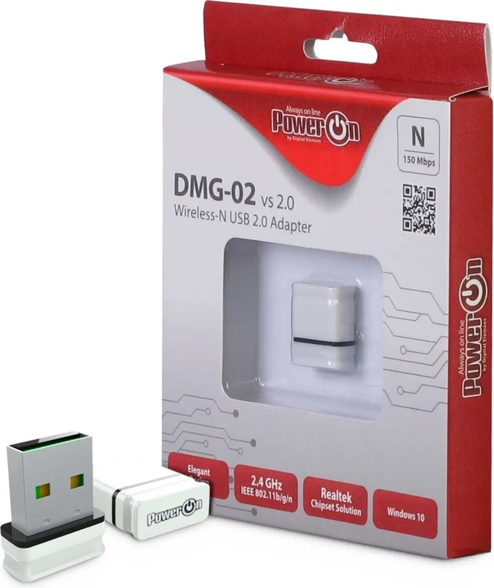 Intertech DMG-02 Wi-Fi USB Adapter 150Mbps - Wit