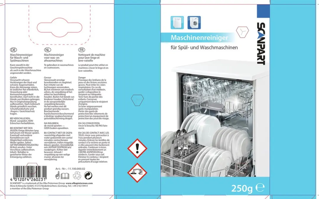 Scanpart Vaatwasmachine Reiniger 250ml - o.a. AEG/Bosch/Miele - afbeelding 3 van 4
