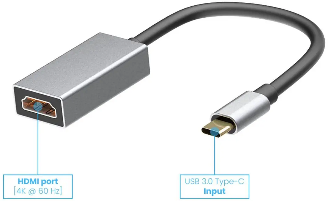 Cablexpert USB-C naar HDMI Adapter - Zwart