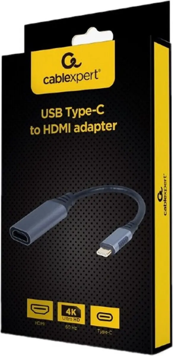 Cablexpert USB-C naar HDMI Adapter - Zwart