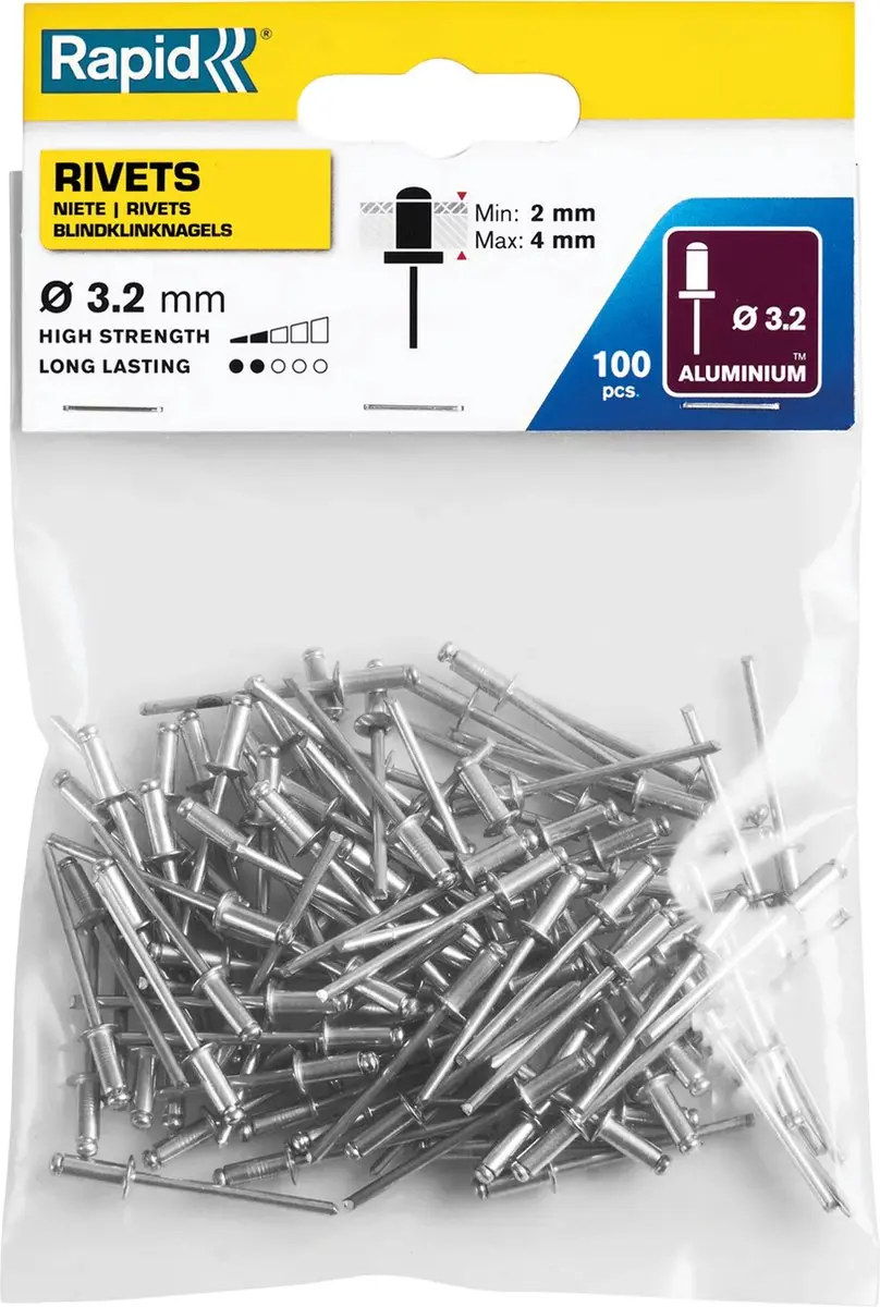 Rapid Blindklinknagel Aluminium 3,2x8mm