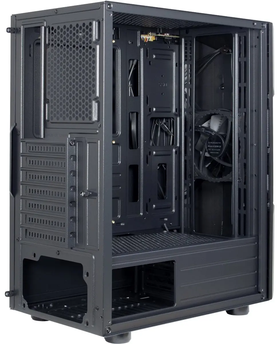 Intertech IT-3306 CAVY Tower - 2x 2.5" 2x 3.5" - Zwart