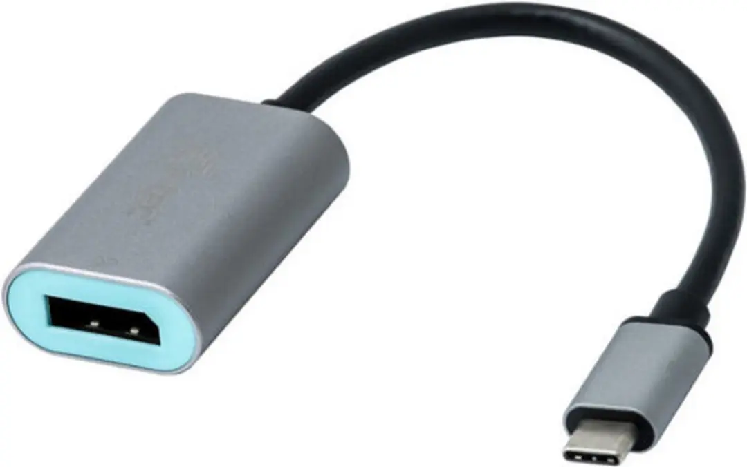 I-tec USB-C Metal DisplayPort Adapter 4K/60Hz - 0,15m - Blauw/Grijs