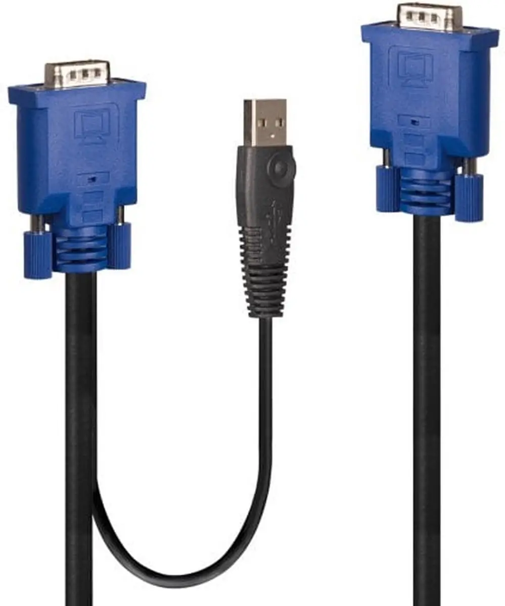Lindy KVM Adapter VGA naar VGA USB-A 2.0m