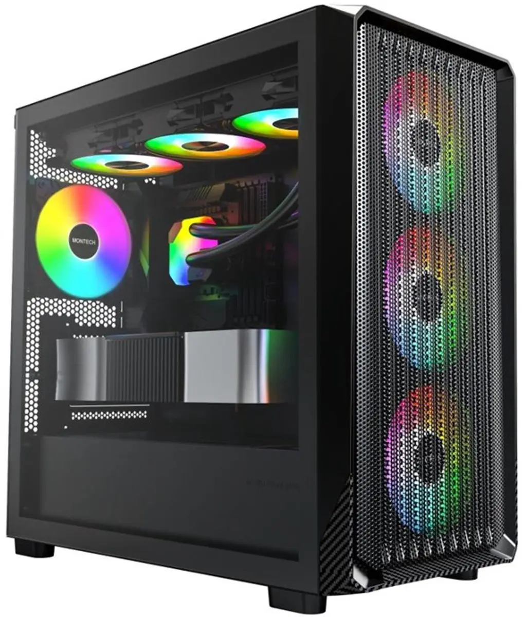 Montech X5M PC-Case - 4x 2.5" 2x 3.5" - Zwart