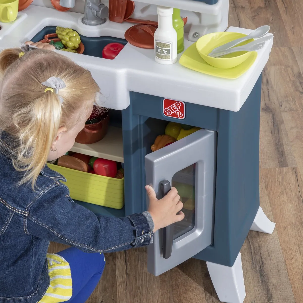 Step2 Modern Farmhouse Speelkeuken - Blauw/Wit/Grijs