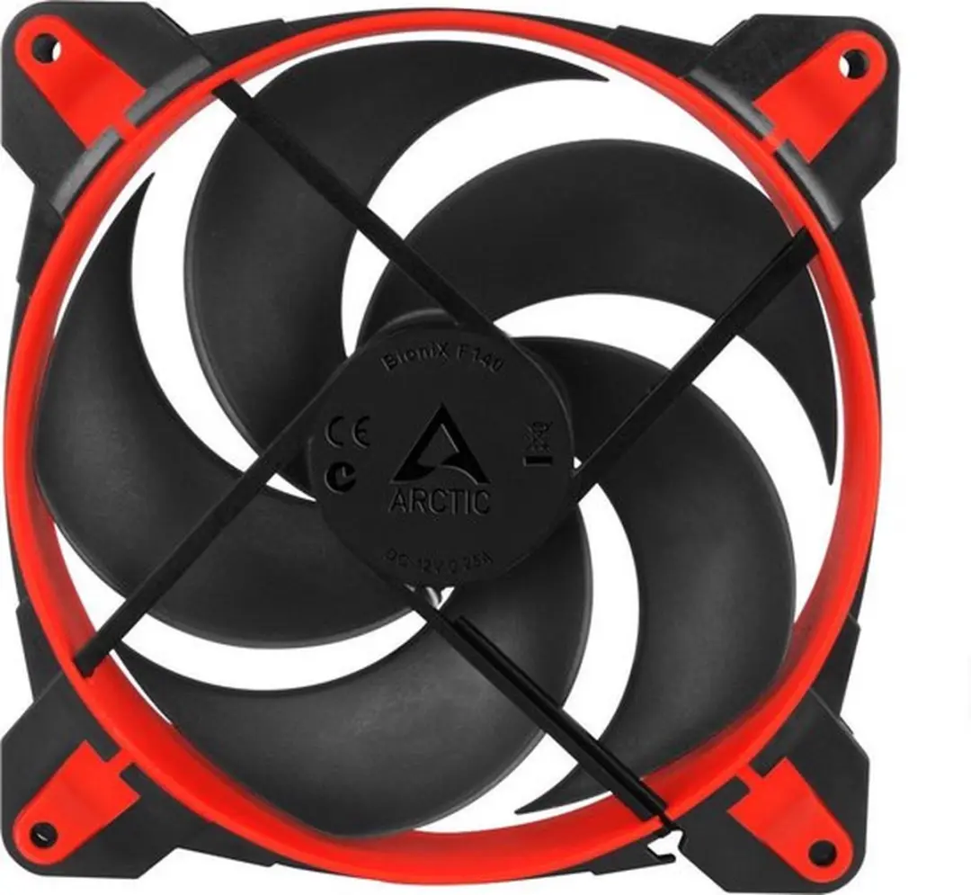 Arctic BioniX P140 Ventilator 14cm - Zwart/Rood