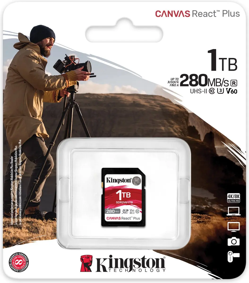 Kingston Canvas React Plus SDR2V6/1TB Geheugenkaart 1TB