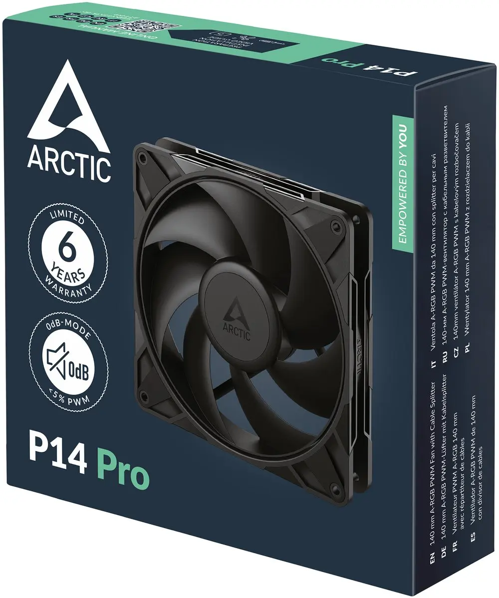 Nox Arctic P14 Pro ACFAN00313A PWM Ventilator - 14cm - Zwart
